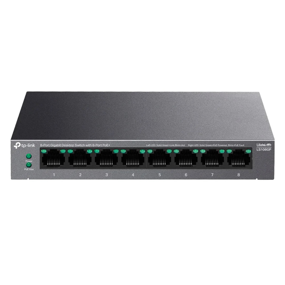 TP-LINK LS108GP Switch PoE+ 8 Puertos Gigabit 62W