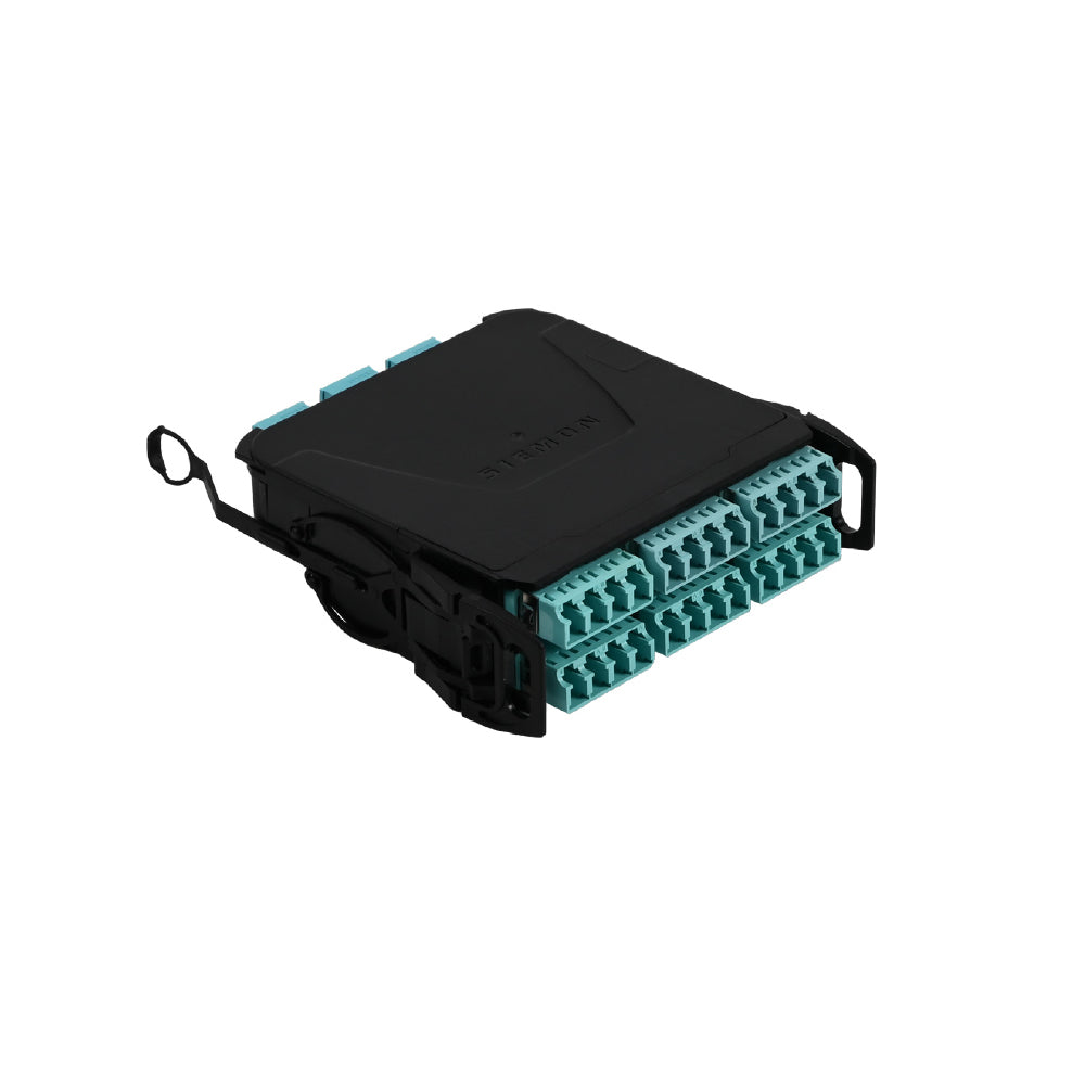SIEMON LVM12TMLSV-BSCA Modulo LightVerse, 12 Fibras, LC-MTP Macho, MM OM4 Aqua Polaridad A/C.
