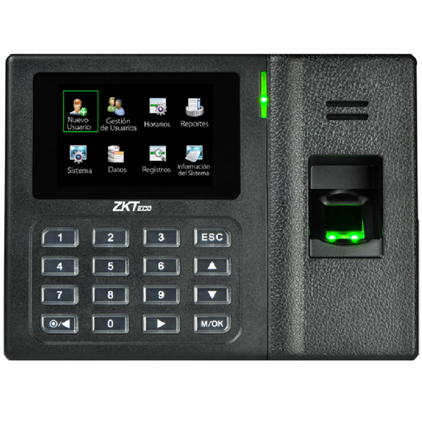 ZKTECO LX14, Reloj Control de Asistencia Biométrico: Huella. Reportes Excel 500 Usuarios, 50000 Eventos USB