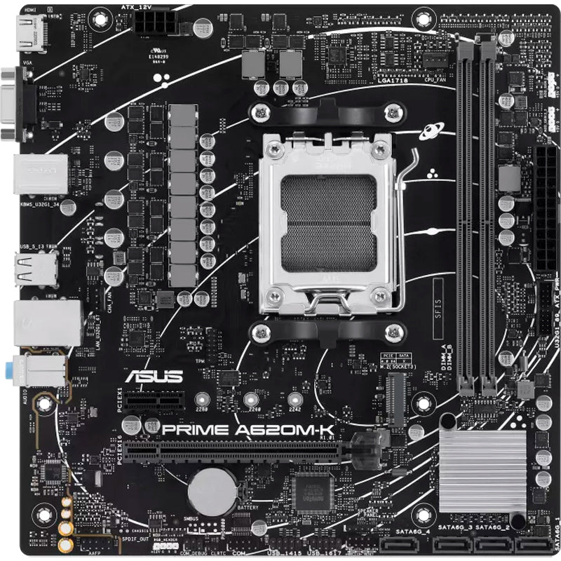 ASUS PRIME A620AM-K Placa Madre DDR5 AMD A620A AM5 Micro-ATX