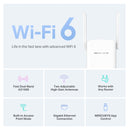 MERCUSYS ME60X Extensor de rango WiFi 6 Doble Banda AX1500