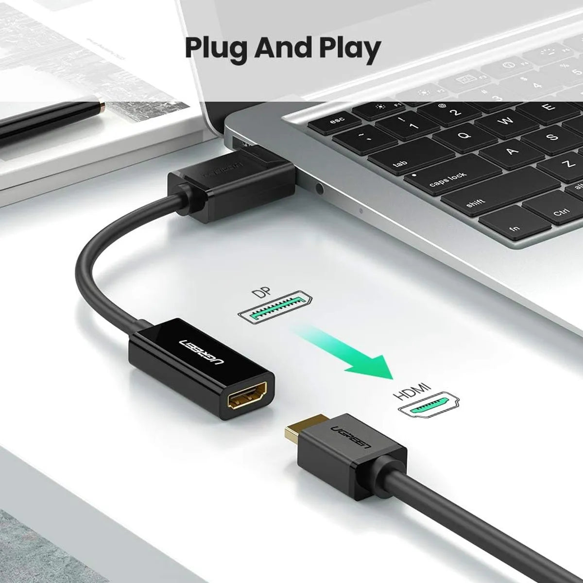 UGREEN MM137 40362 Convertidor DisplayPort a HDMI Hembra FHD