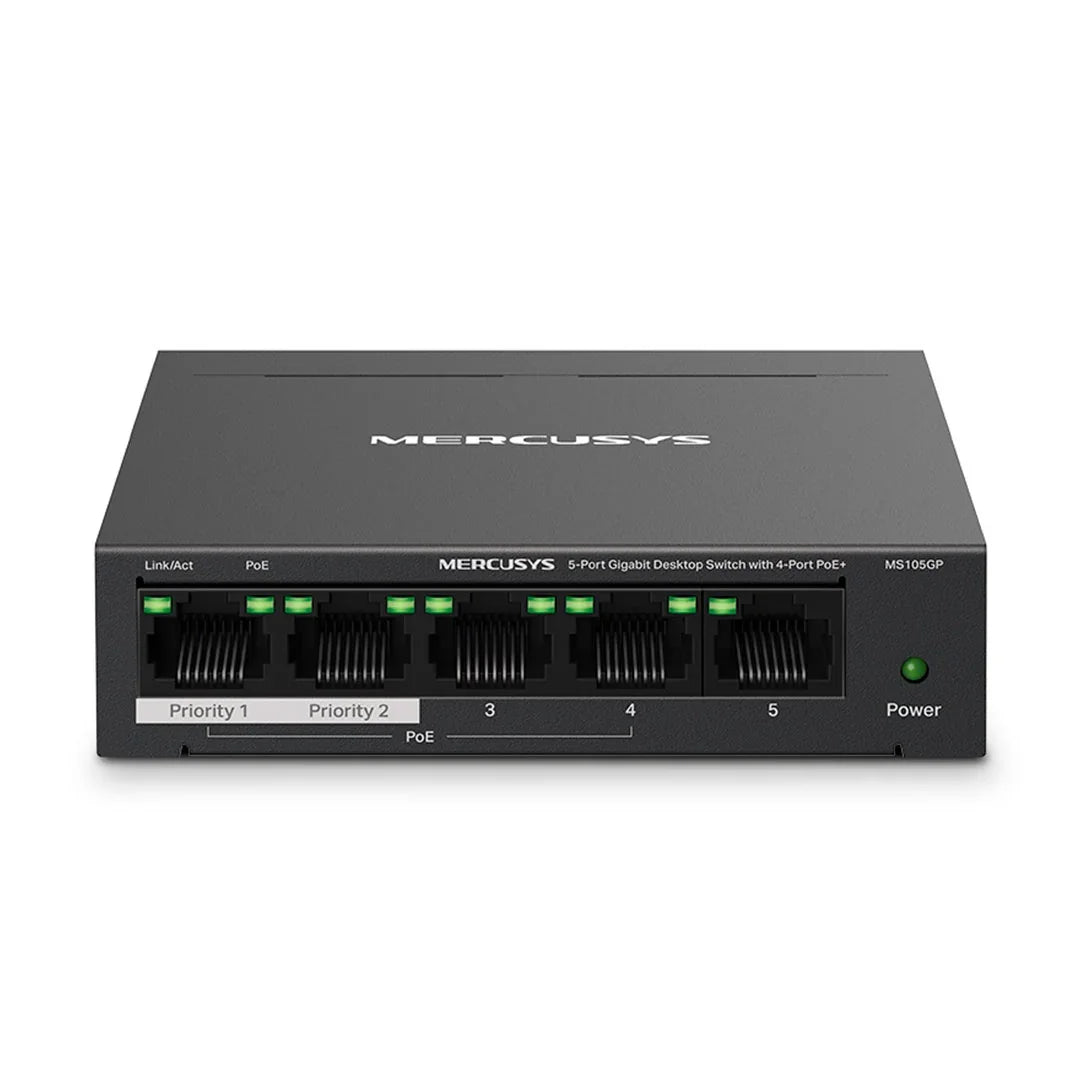 MERCUSYS MS105GP Switch 5 Puertos RJ45 4 PoE+ Gigabit