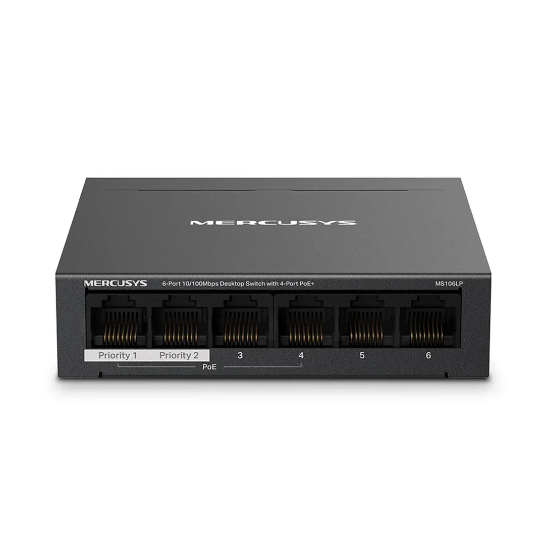 MERCUSYS MS106LP Switch 6 Puertos RJ45 100Mbps 4P PoE+
