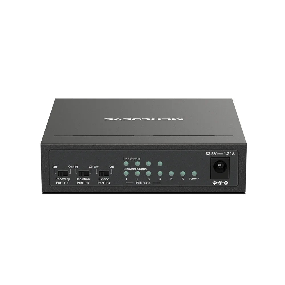 MERCUSYS MS106P Switch 6 Puertos FAST con 4 Puertos POE+