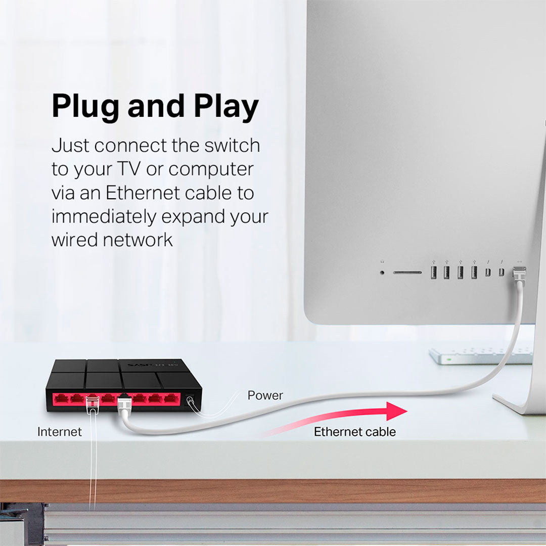 MERCUSYS MS108G Switch 8 Puertos RJ45 Gigabit