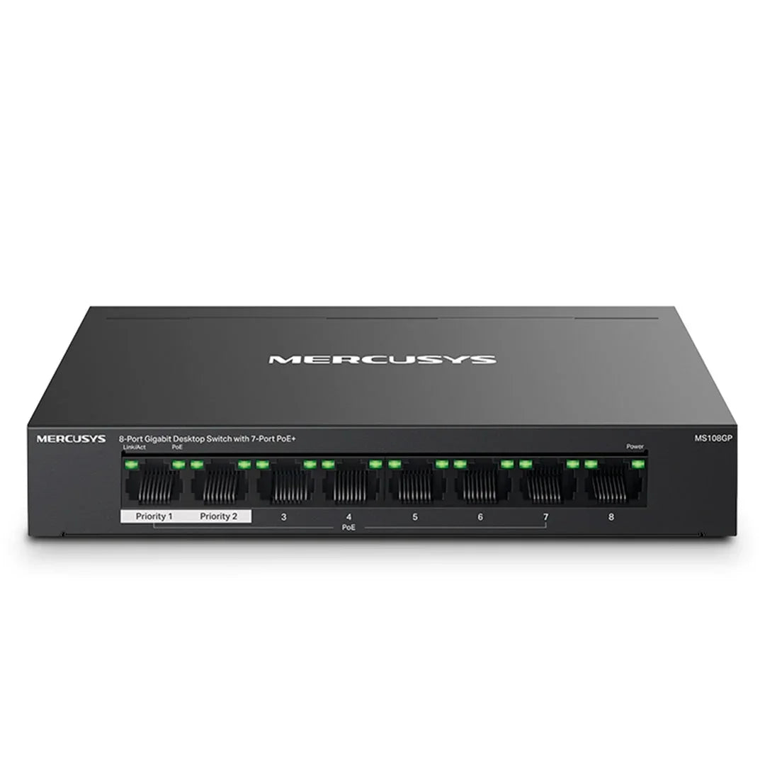 MERCUSYS MS108GP Switch 8 Puertos RJ45 7 PoE+ Gigabit