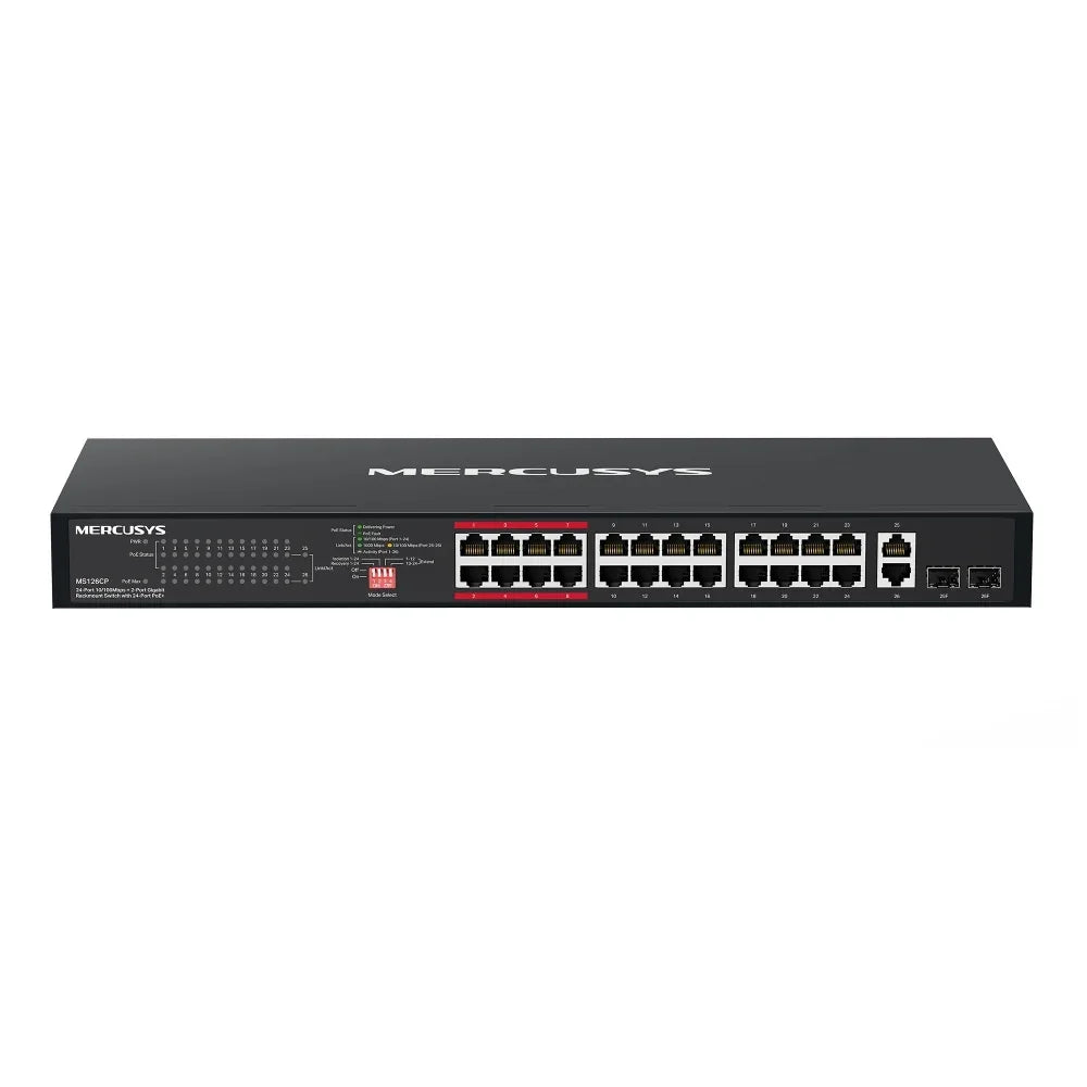 MERCUSYS MS126CP Switch Montaje En Rack 24 Puertos 10/100 Mbps