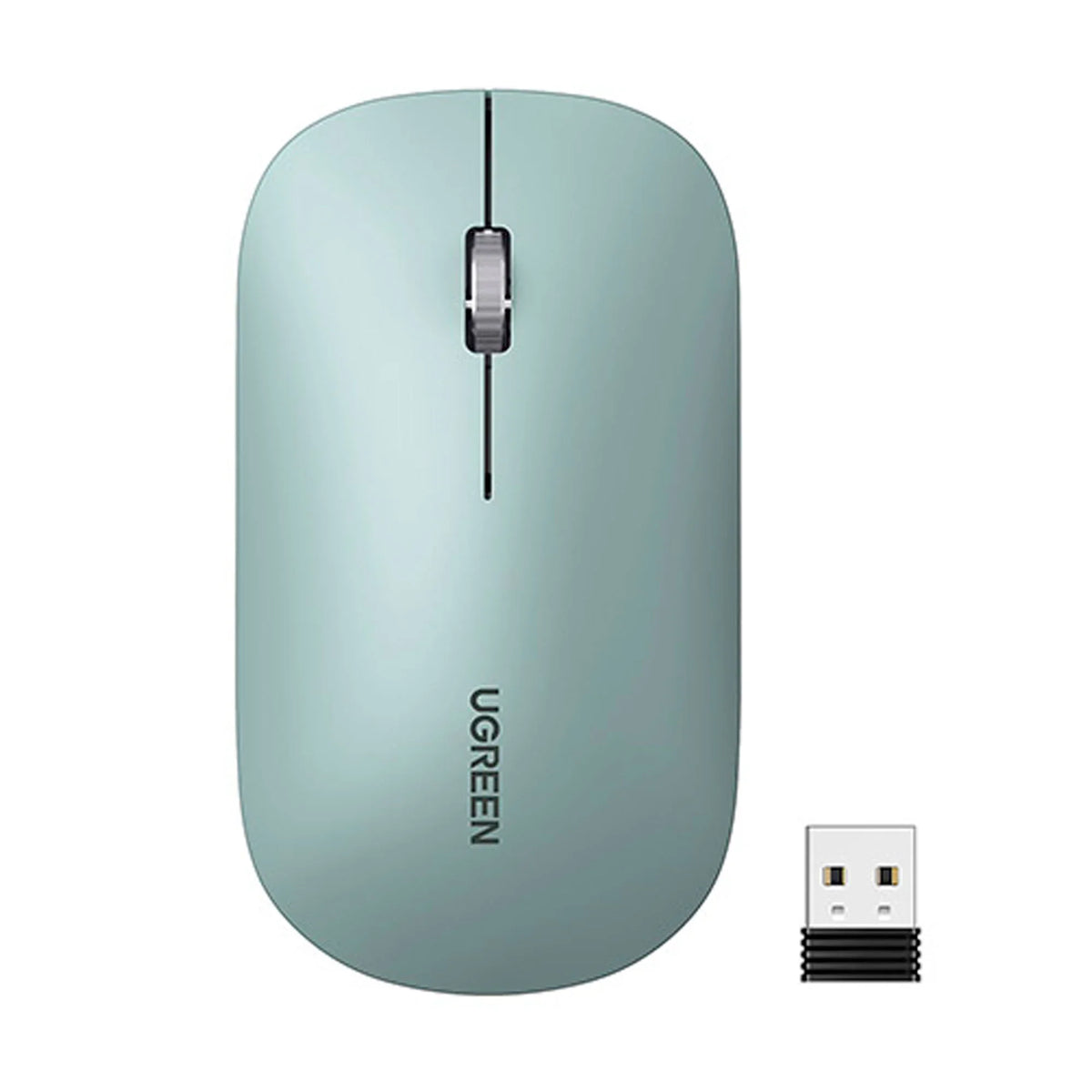 UGREEN MU001 90374 Mouse Inalámbrico 2.4Ghz Ergonómico Verde