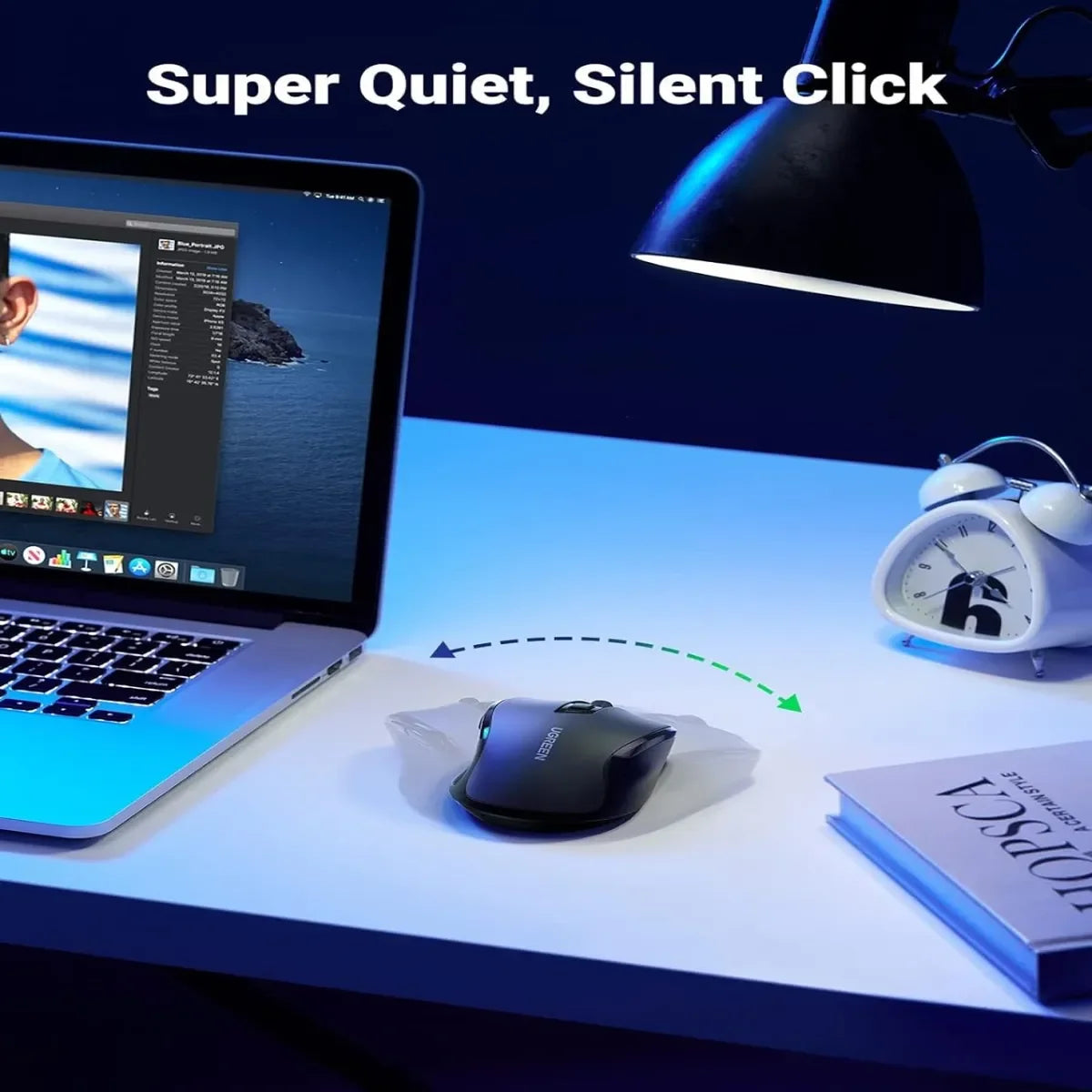 UGREEN MU006 90855 Mouse Inalámbrico 2.4G y Bluetooth 4000dpi Gris
