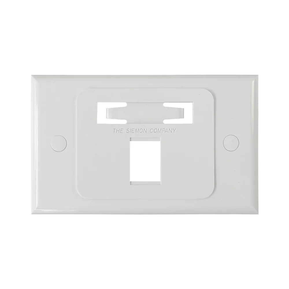 SIEMON MX-HFP-01-02B Placa de pared, 1P MAX Horizontal Blanca.