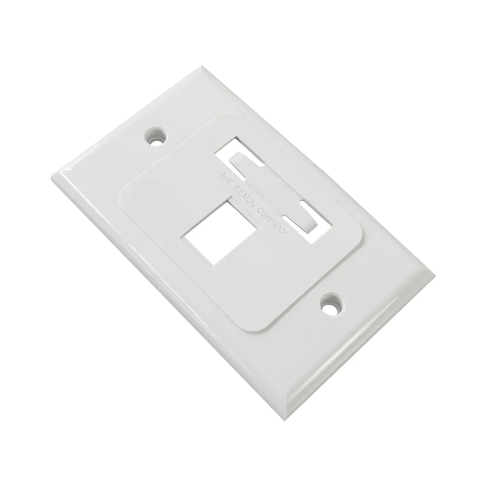 SIEMON MX-HFP-01-02B Placa de pared, 1P MAX Horizontal Blanca.