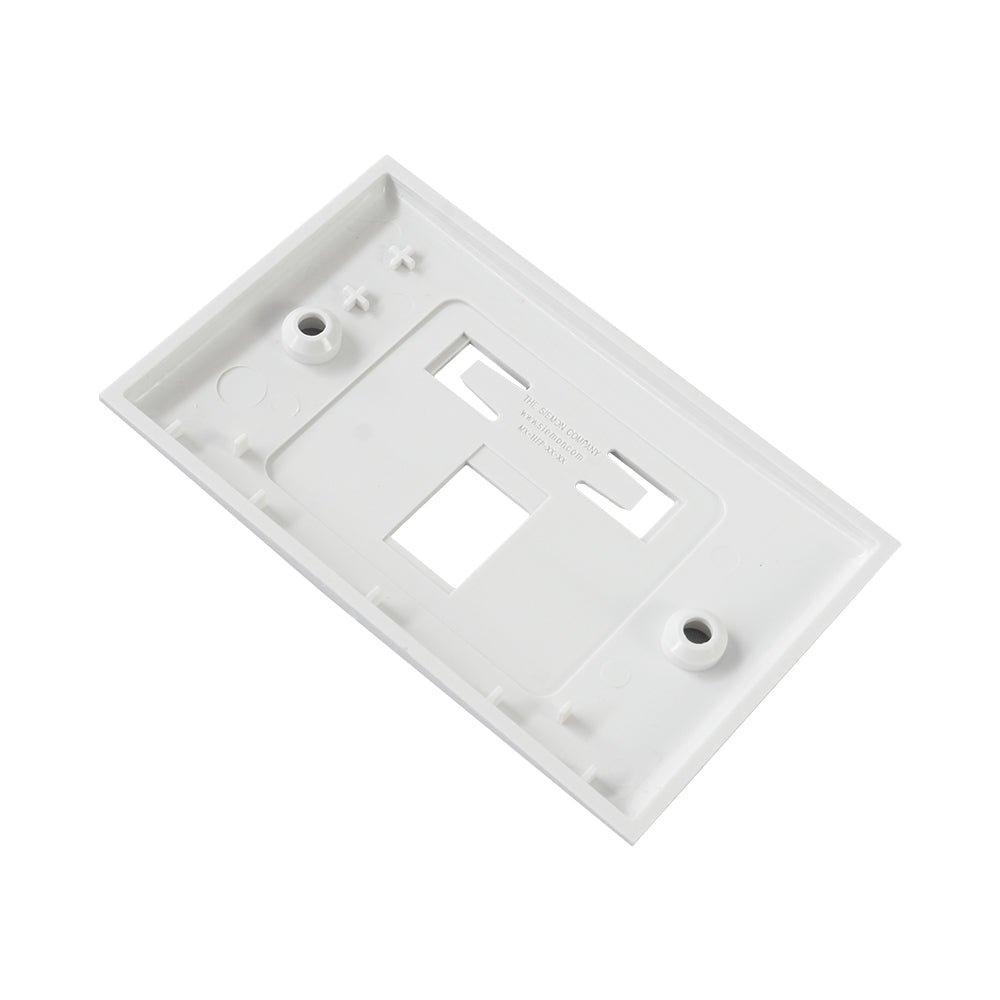 SIEMON MX-HFP-01-02B Placa de pared, 1P MAX Horizontal Blanca.
