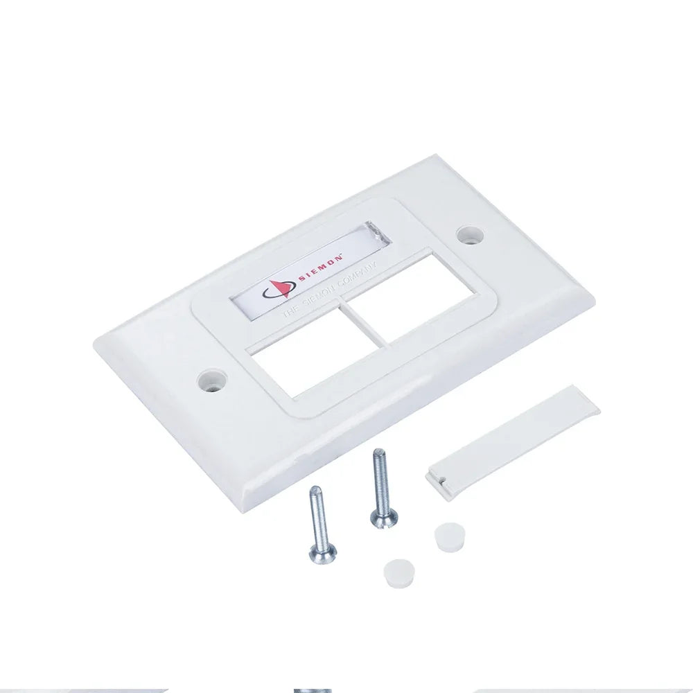 SIEMON MX-HFP-04-02B Face Plate Frontal Horizontal de 4 Puertos