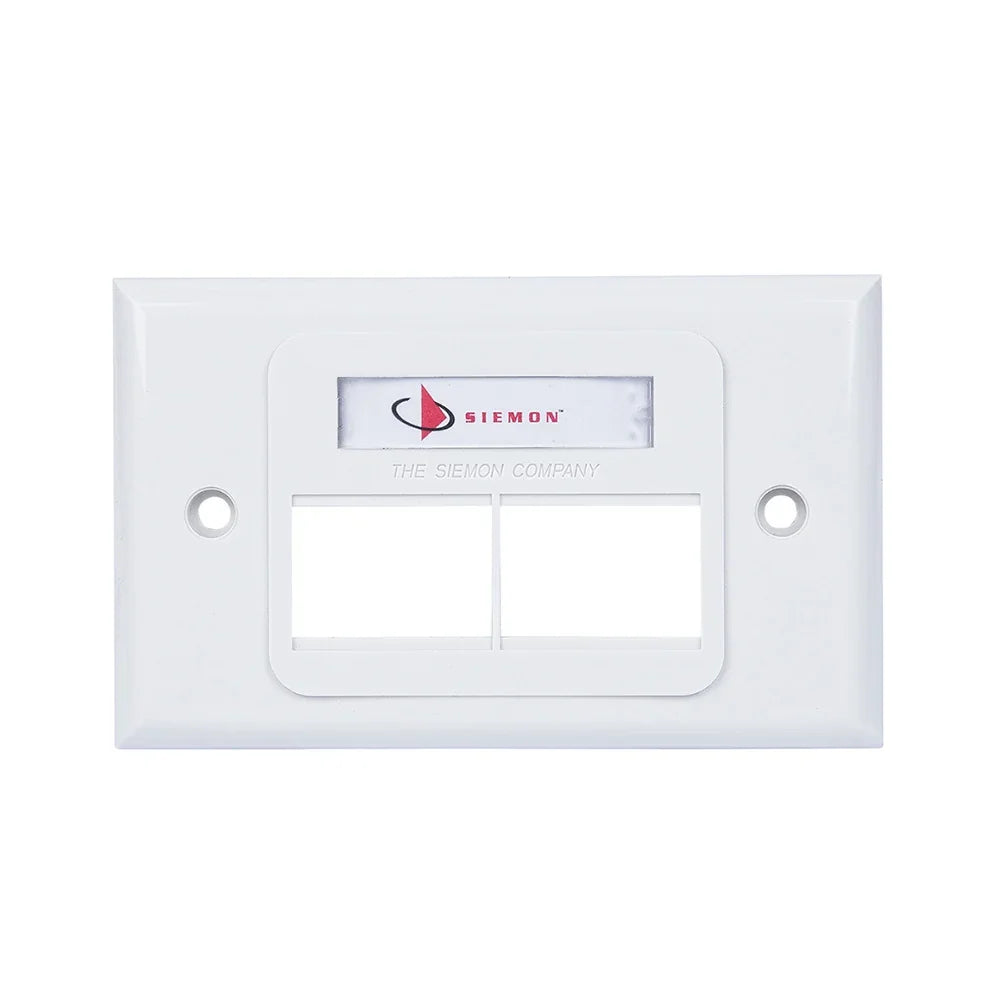SIEMON MX-HFP-04-02B Face Plate Frontal Horizontal de 4 Puertos