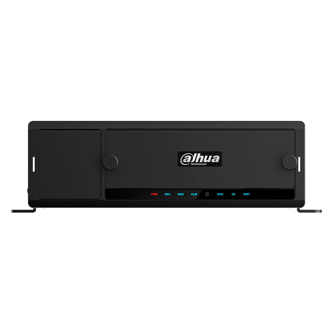 DAHUA MXVR8212-GFWI Grabador de vídeo móvil con inteligencia artificial, 12 canales, H.265, 2 discos duros y SSD