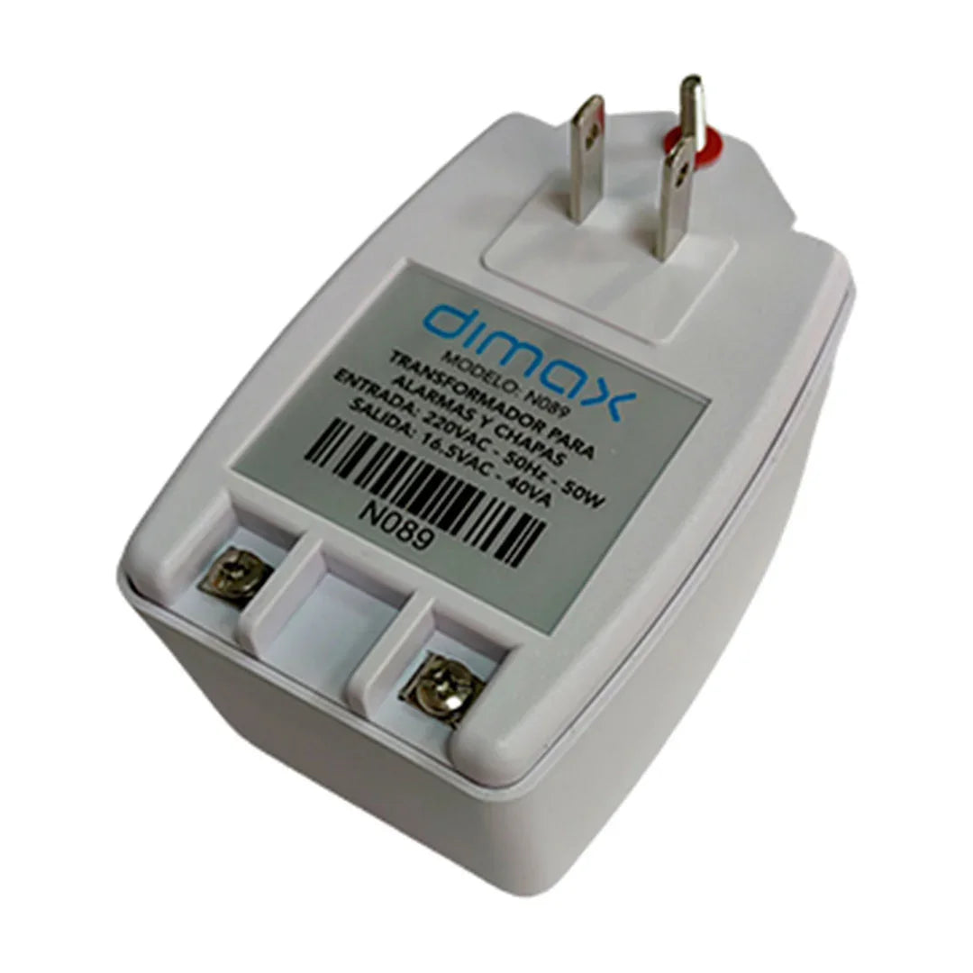 DIMAX N089 Transformador 16V 2A para Alarmas, Cerraduras y Paneles Paradox