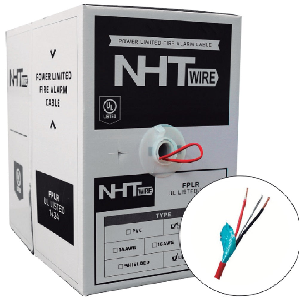 NHT WIRE AWGSH162C Cable sólido para incendio FPLR 2x16 APANTALLADO x 305m