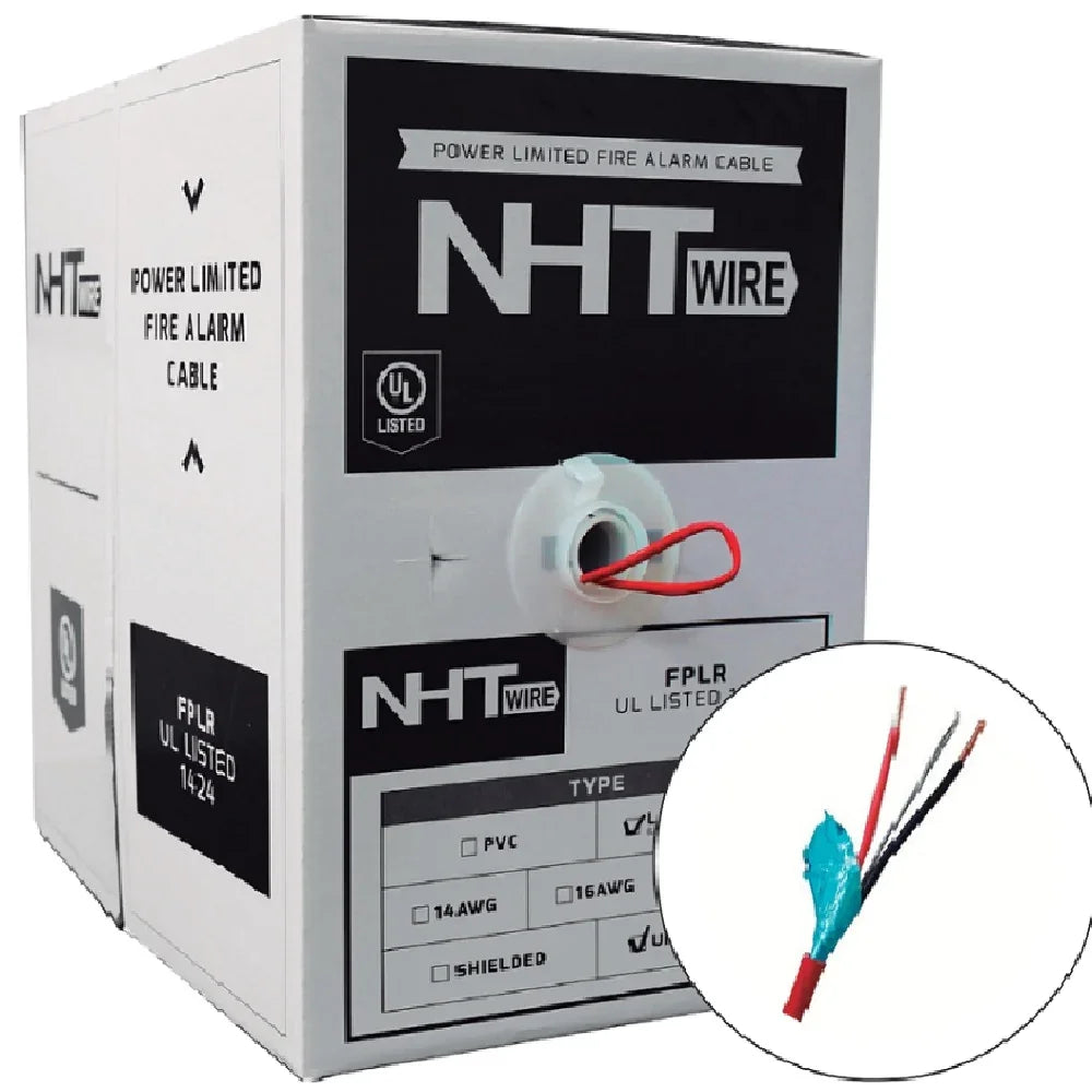 NHT WIRE AWGSH182C Cable sólido para incendio FPLR 2x18 APANTALLADO x 305m