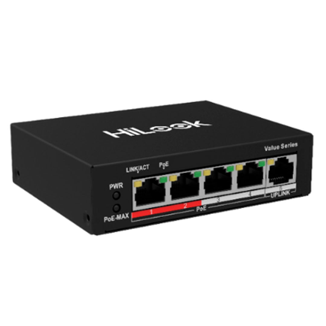 HILOOK NS-0105P-35 Switch PoE 4 Puertos 100Mbps 35W 250m