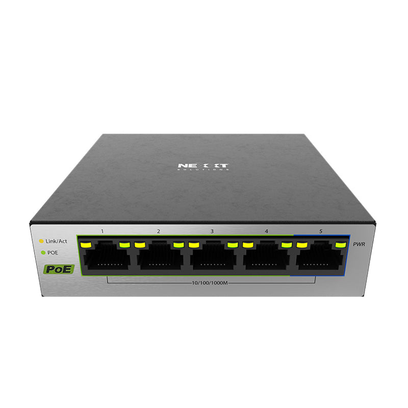 NEXXT SOLUTIONS NSW-V501P Switch 5 Puertos con 4 Puertos PoE+ Gigabit