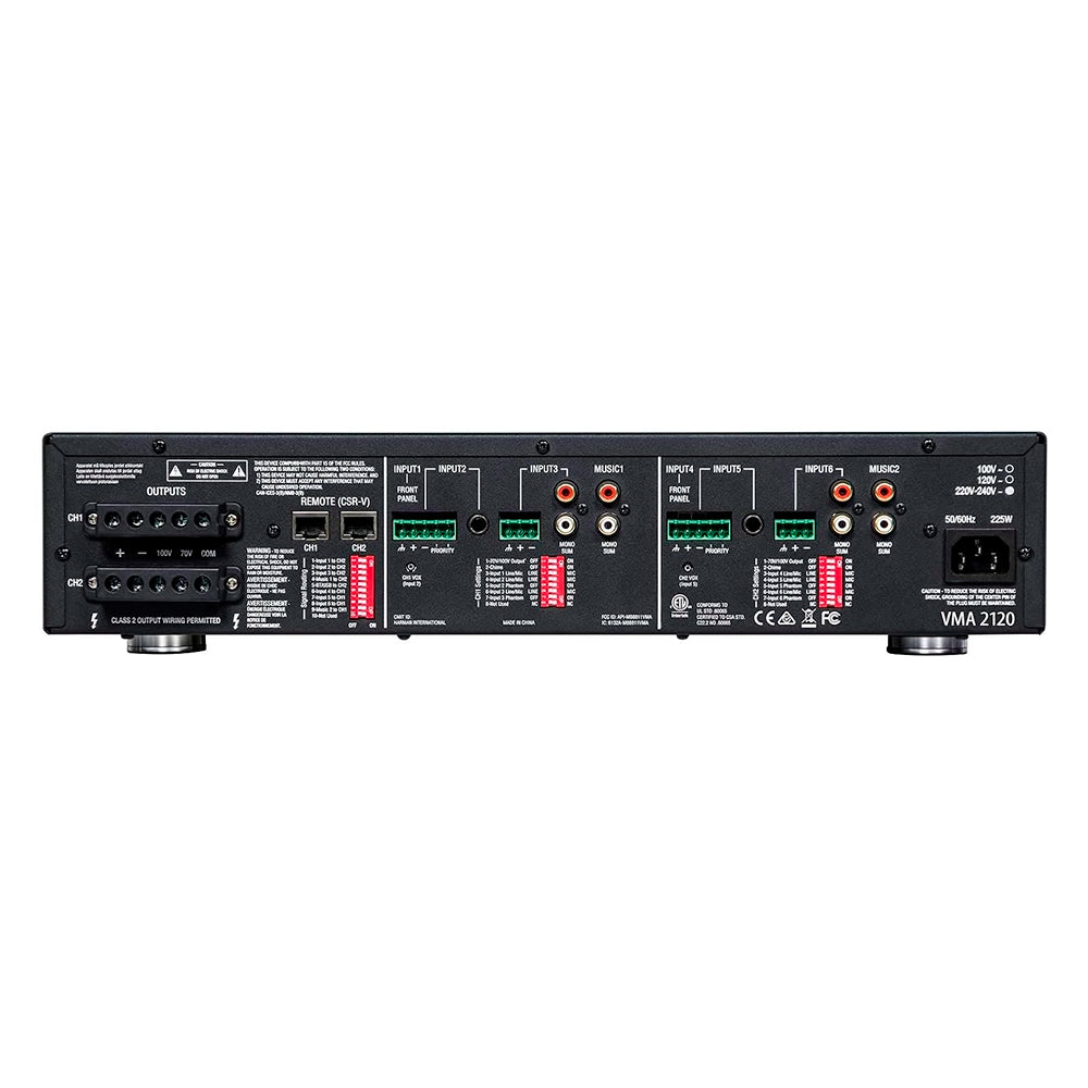 JBL VMA 260/2120 Amplificador 8 Entradas 60/120W Salida NVMA2120-0-US