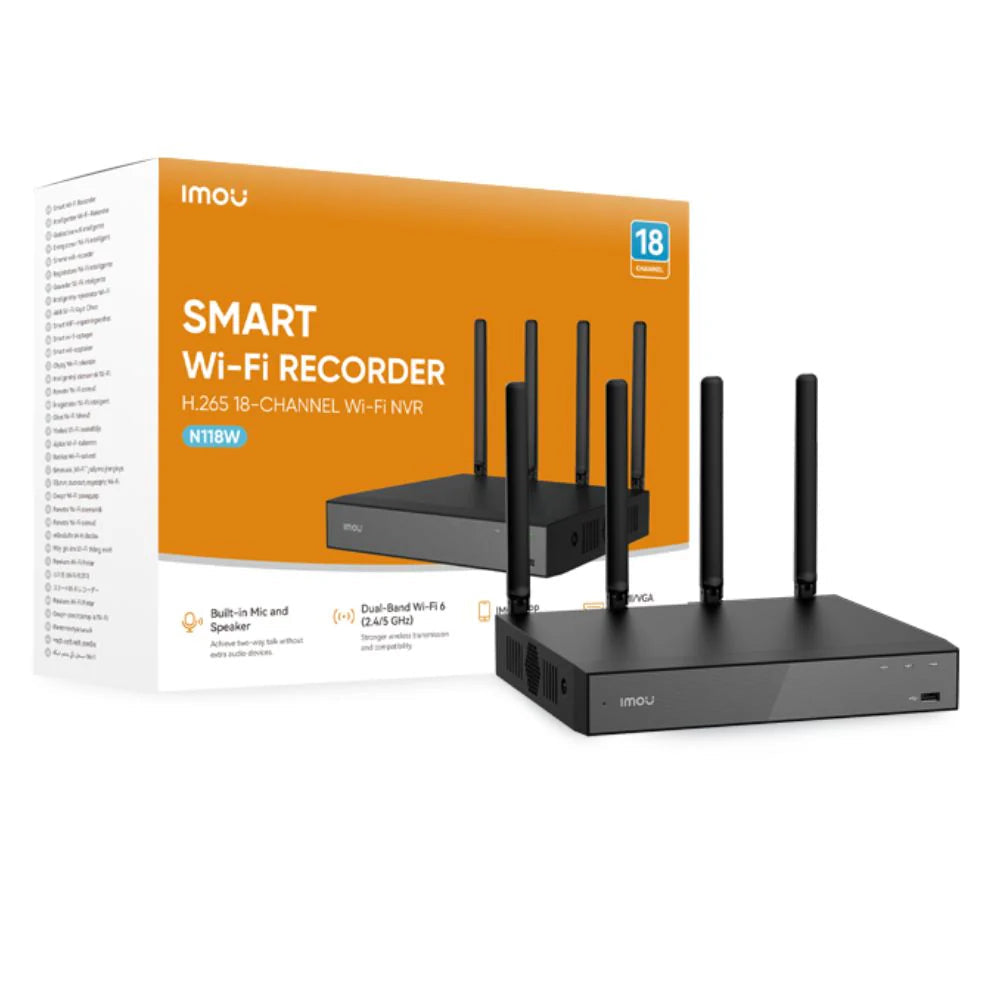 IMOU NVR-N118W-8A0E Grabador NVR WiFi 18 Canales 4K 1HDD