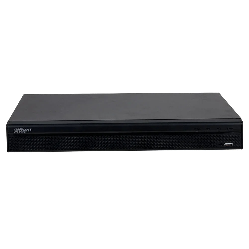 Grabador de video en red NVR negro para sistemas de videovigilancia y seguridad electrónica