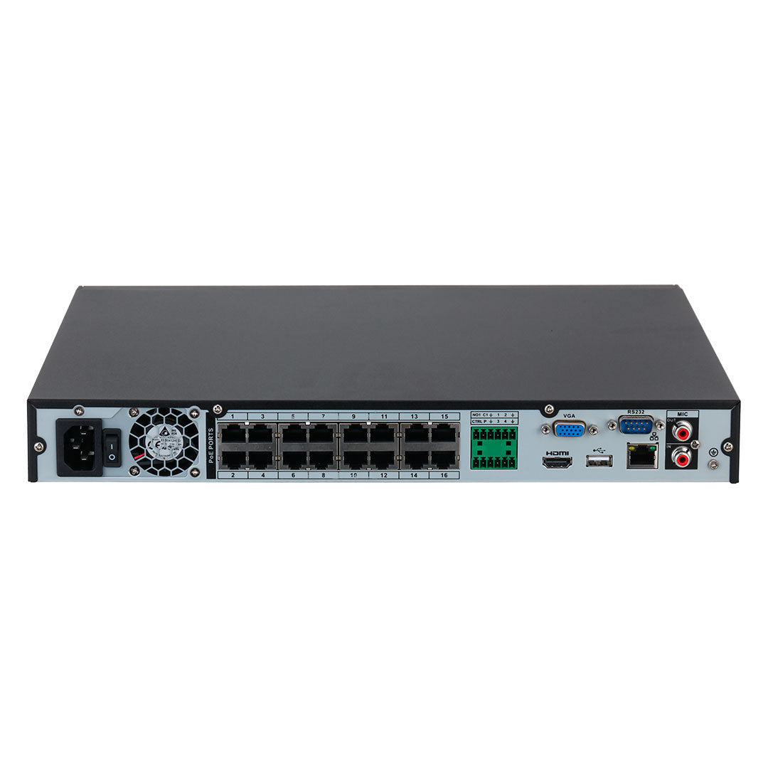 DAHUA NVR4232-16P-4KS3 Grabador de vídeo en red Lite 32 canales 1U 16 PoE