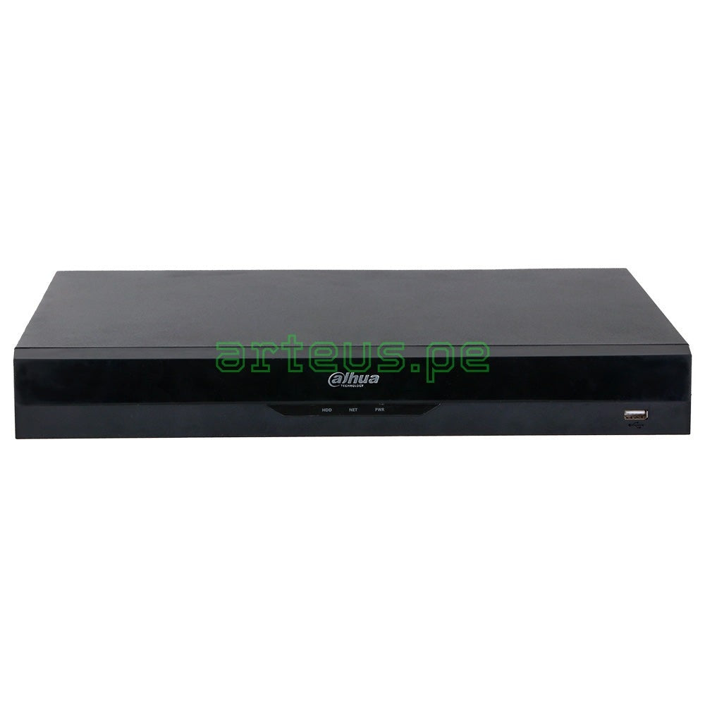 DAHUA NVR5216-16P-EI Grabador NVR 4K 16CH(16MP)POE 384Mbps 2HDD(16TB) WIZSENSE ACUPICK ANPR