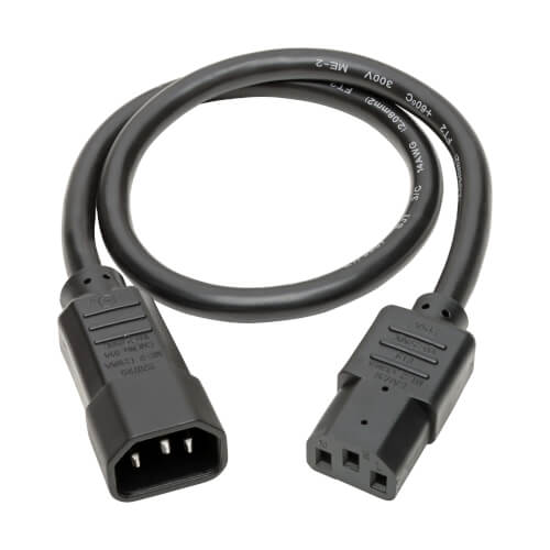 TRIPP-LITE P005-010 Cable, de Alimentación, PDU, de Alta, resistencia, C13 a C14, 15A, 250V, 14AWG, 3.05m, (10 pies), negro