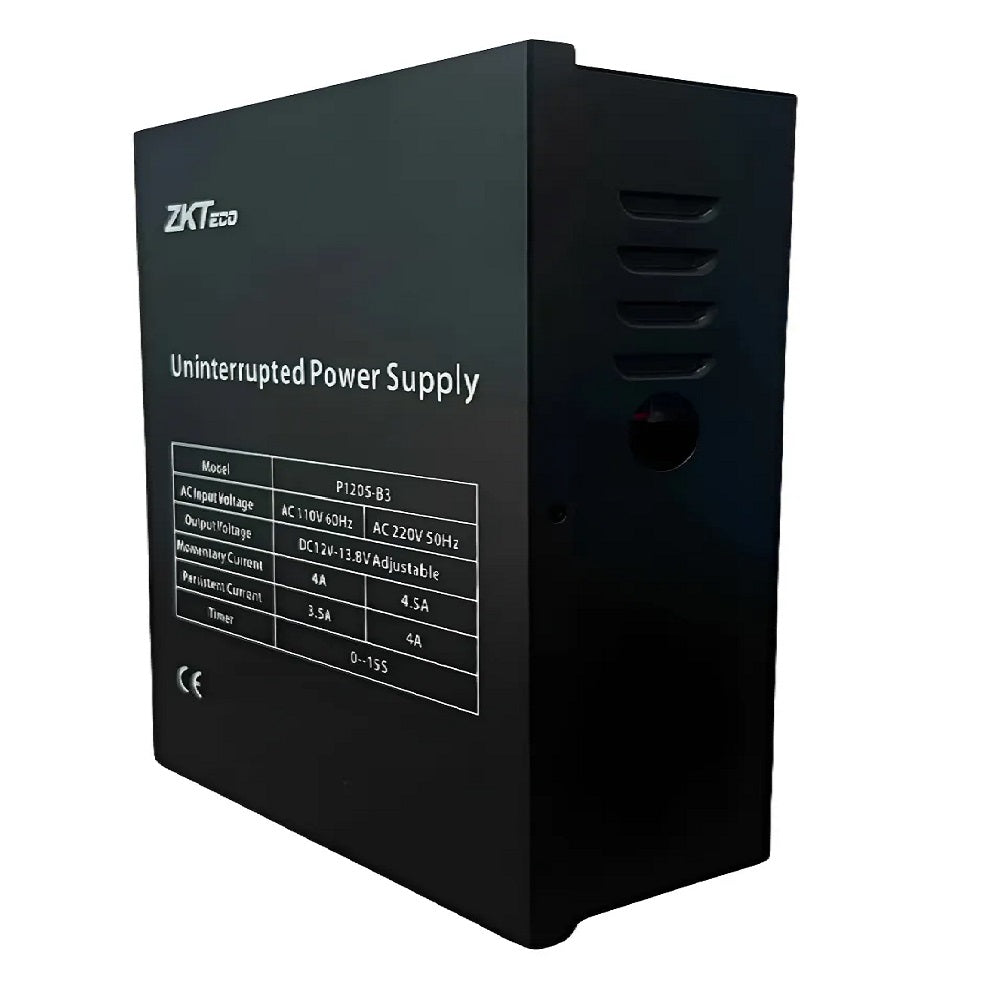 ZKTECO P1205-B3 Fuente de Alimentación con Carga de Batería 12V 5A