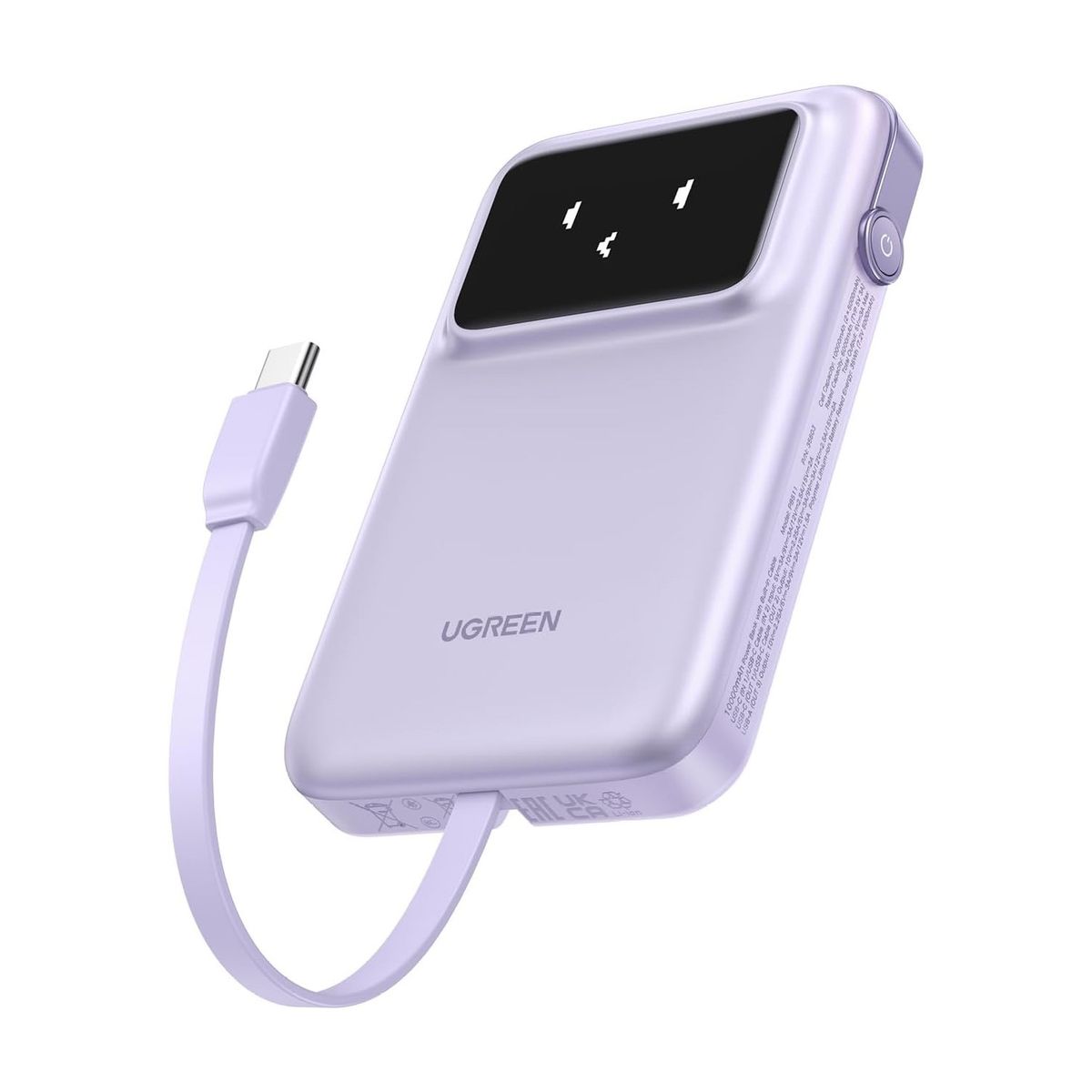 UGREEN PB511 Power Bank 10000mAh USB-C Integrado 30W QC Morado 35604B