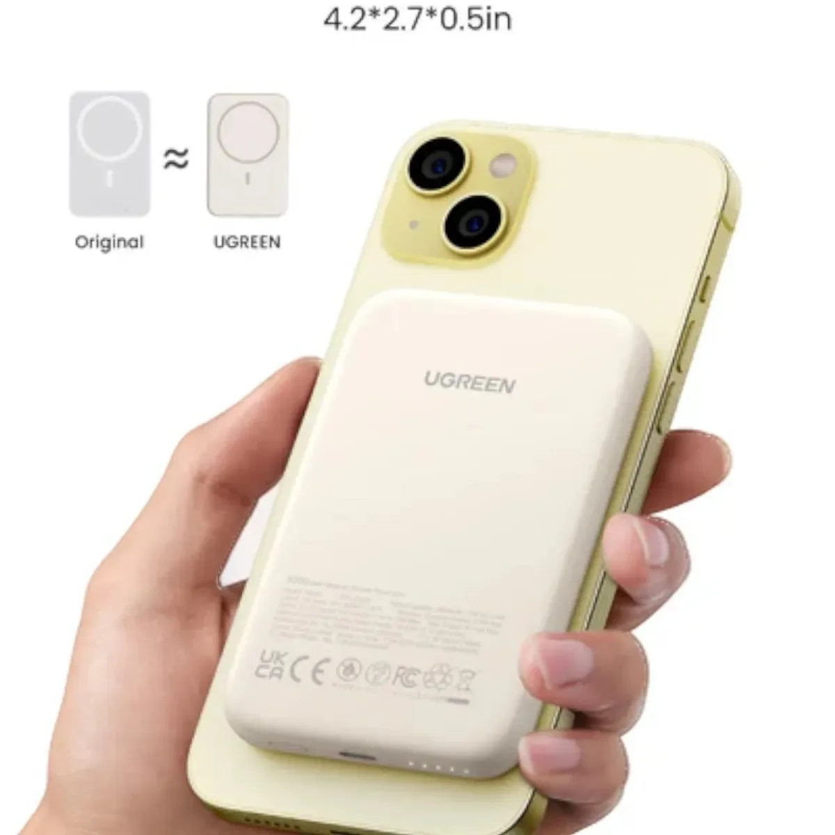 UGREEN PB560 25207 Power Bank Magnético Beige de 5000mAh