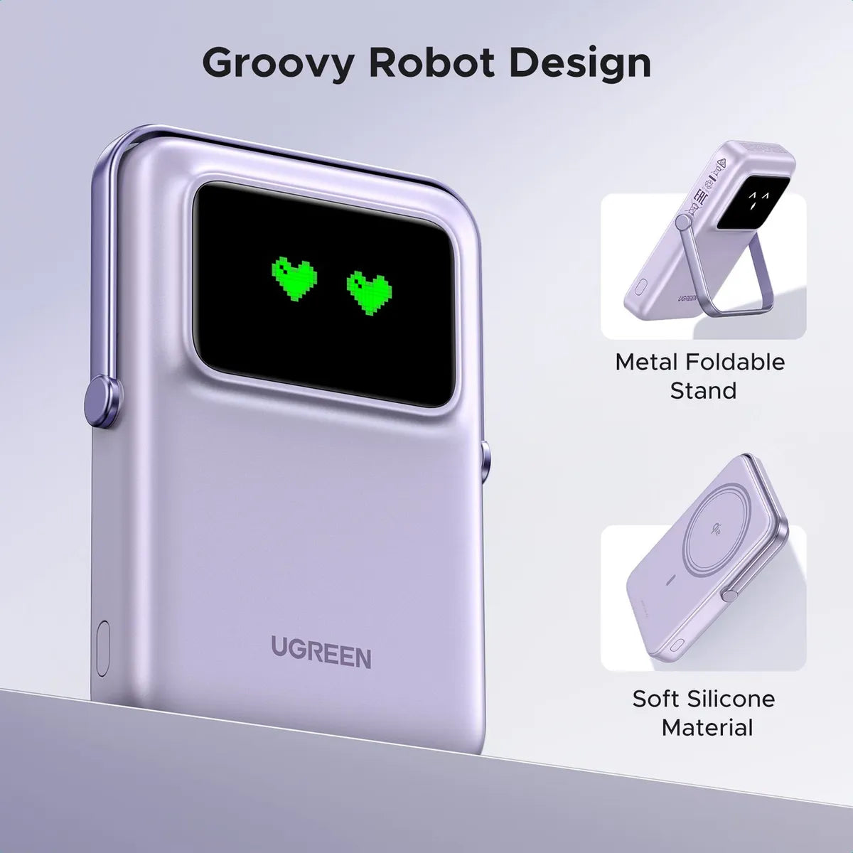 UGREEN PB764 45337 Power Bank Inalámbrico Magnético 10000mAh