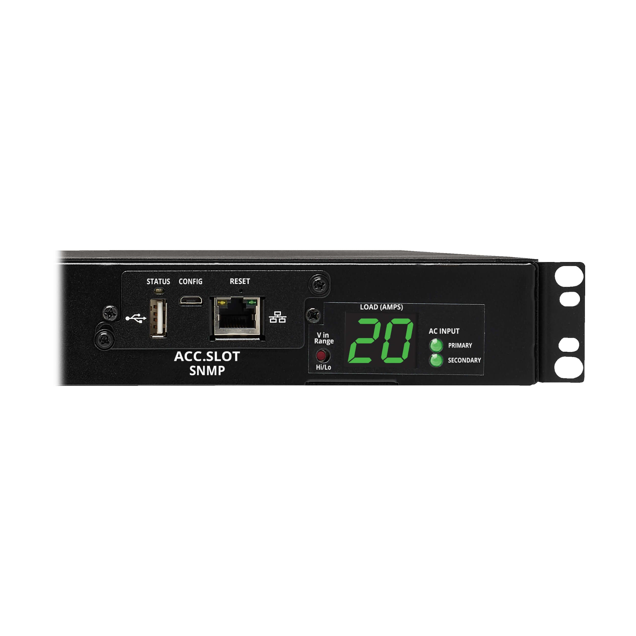 TRIPP-LITE PDUMH20HVATNET Controlable Monofásico de 3.2-3.8 kW tomacorrientes 200-240V (8 C13 y 2 C19) 2 C20 Cable 3.6m (12 pies) para instalación en Rack de 1U TAA