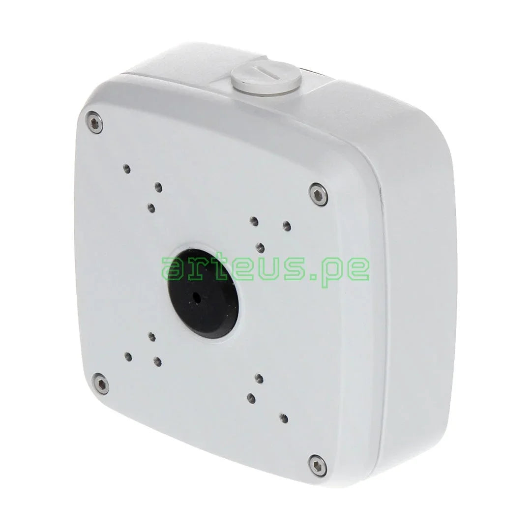 Caja de conexiones cuadrada para cámara de seguridad, montaje en pared, color blanco.