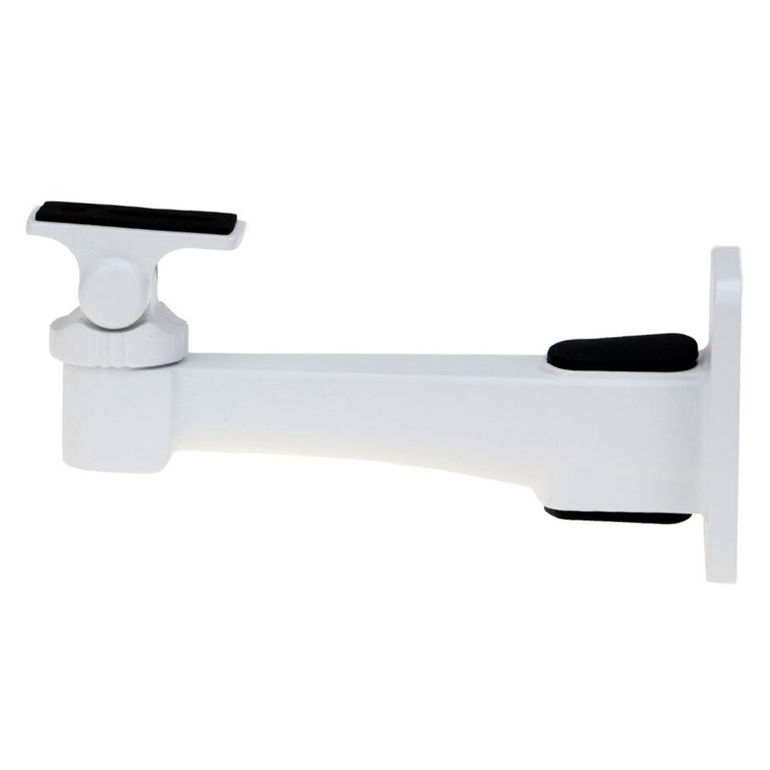 Soporte de pared blanco para cámara de seguridad, brazo ajustable resistente