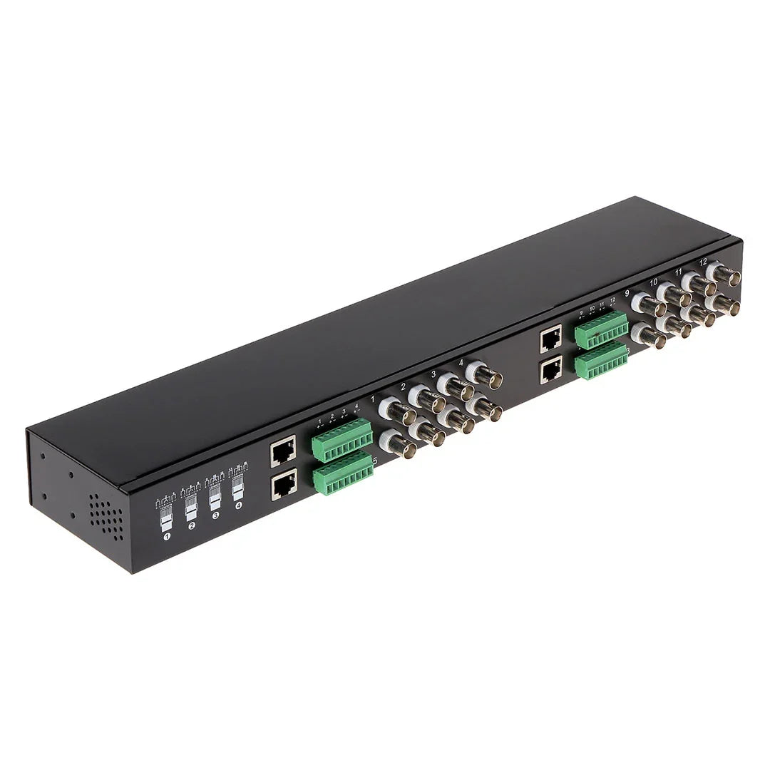 Módulo de distribución de cableado estructurado para videovigilancia, múltiples puertos BNC y Ethernet