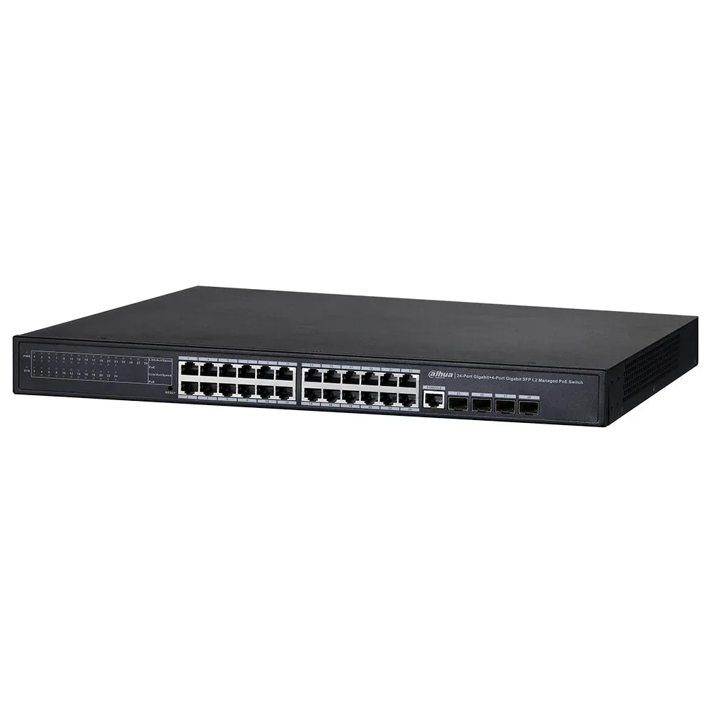 DAHUA DH-PFS4428-24GT-370 Switch PoE 24 Puertos Gigabit 4SFP 370w Administrable L2
