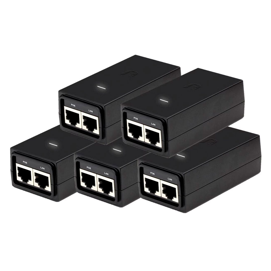 UBIQUITI POE-24-12W-5P 5-PACK Inyector PoE pasivo 24V 0.5A 12W