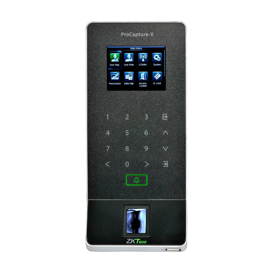 ZKTECO PROCAPTURE-X Control de Acceso PoE con Lector de Huella y Tarjeta