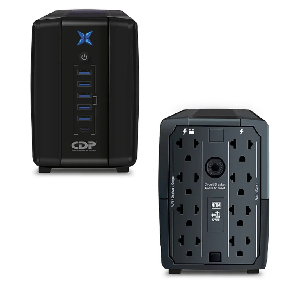 CDP R-UPR508I UPS 500V 250W 5USB 1USB-C 8 Salidas