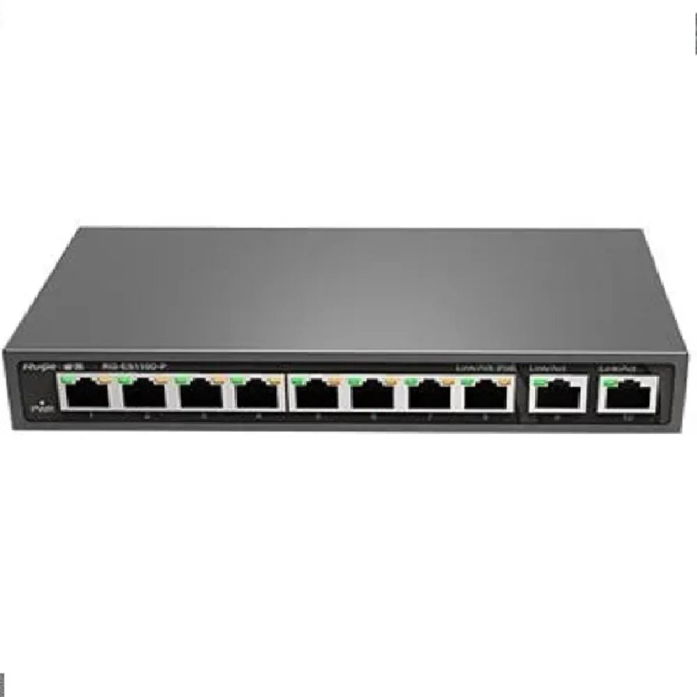 RUIJIE REYEE RG-ES110D-P Switch 8 Puertos PoE 10/100 y 2Uplink Gb L2