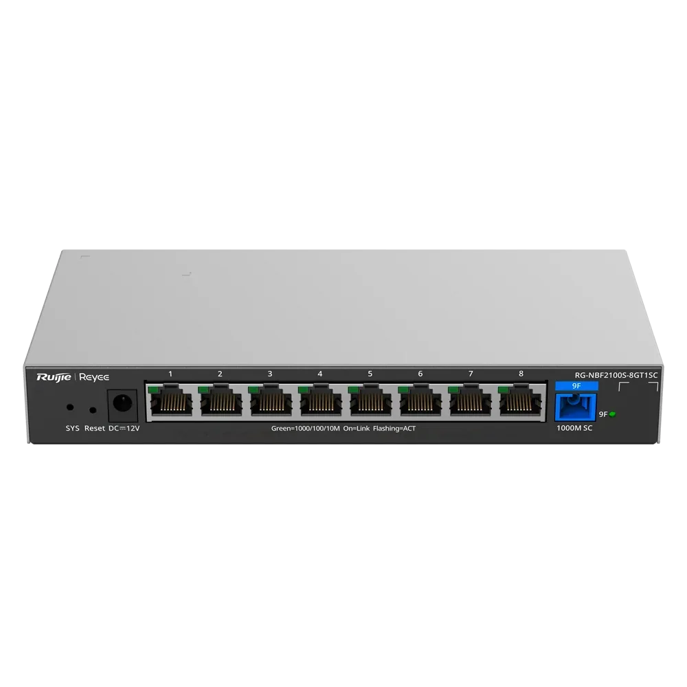 RUIJIE REYEE RG-NBF2100S-8GT1SC Switch8 Puertos Gigabit + 1SC PON L2 Cloud