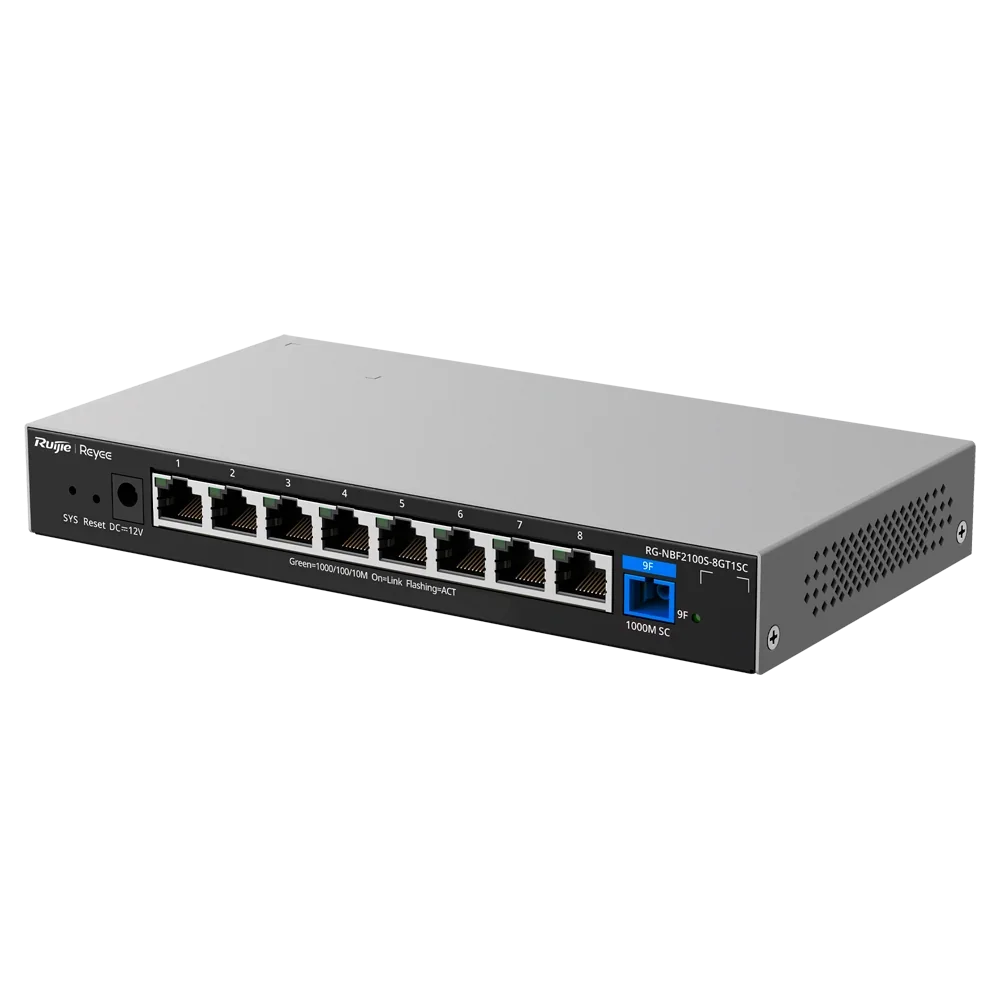 RUIJIE REYEE RG-NBF2100S-8GT1SC Switch8 Puertos Gigabit + 1SC PON L2 Cloud