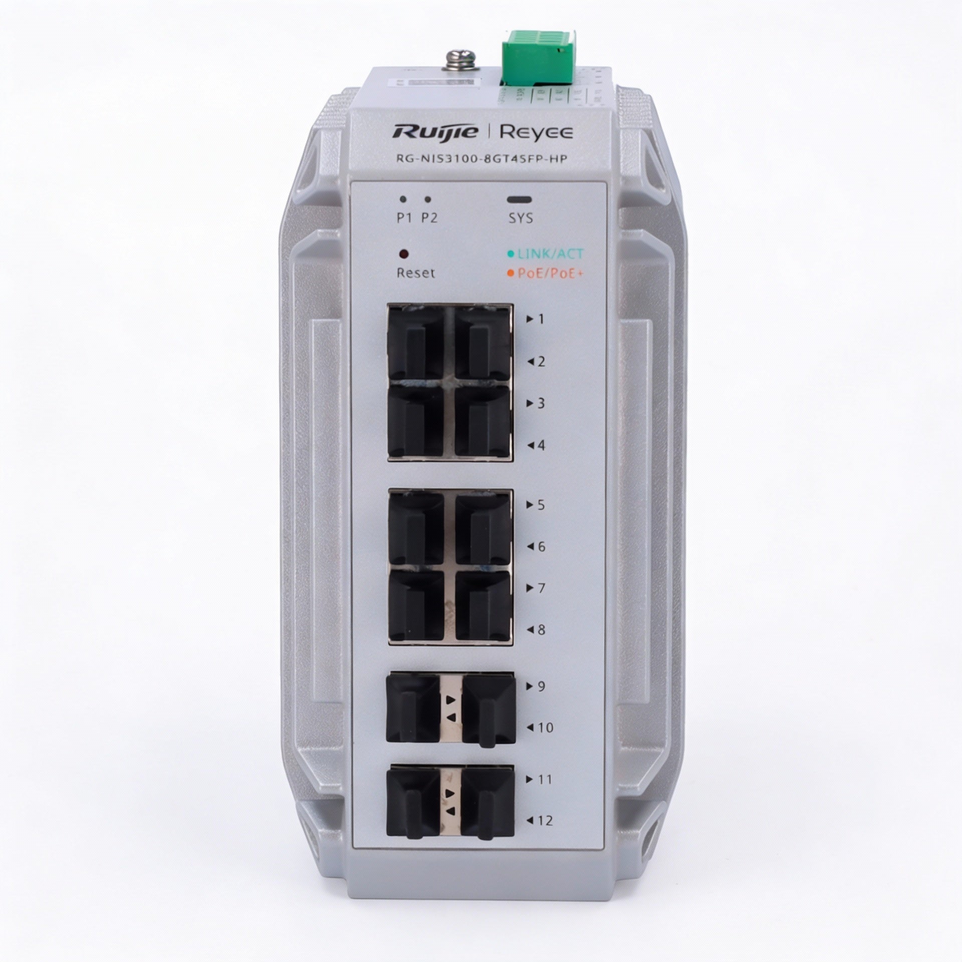 RUIJIE REYEEE RG-NIS3100-8GT4SFP-HP Switch Industrial PoE 8 Puertos Gigabit + 4SFP