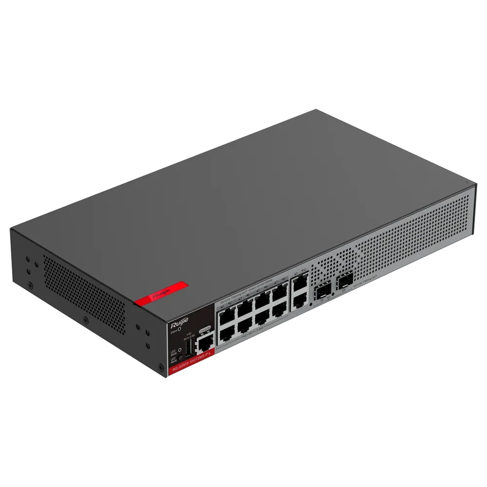 RUIJIE REYEE RG-S2915-10GT2MS-PL Switch PoE+ 10 Puertos Gigabit + 2SFP L2