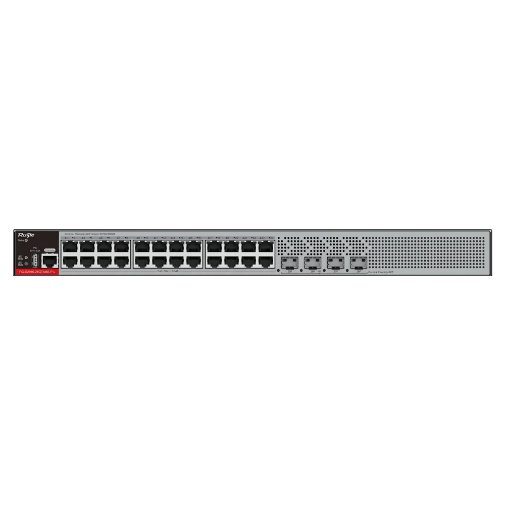 RUIJIE REYEE RG-S2915-24GT4MS-P-L Switch 24 Puertos Gb PoE+ 4SFP L2