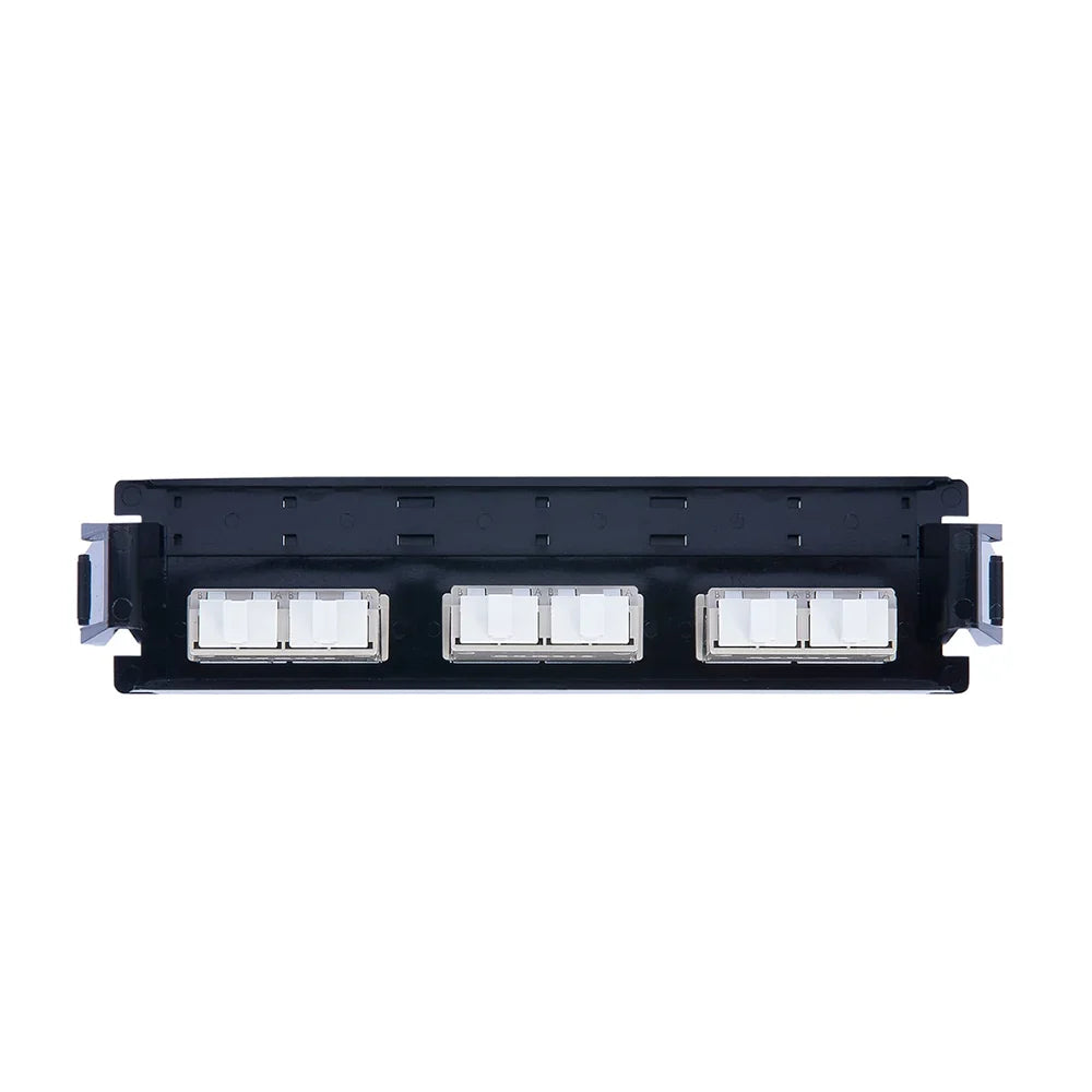 SIEMON RIC-F-LC12-01C Panel FO, 12 Acopladores, LC MM SM, Color Negro